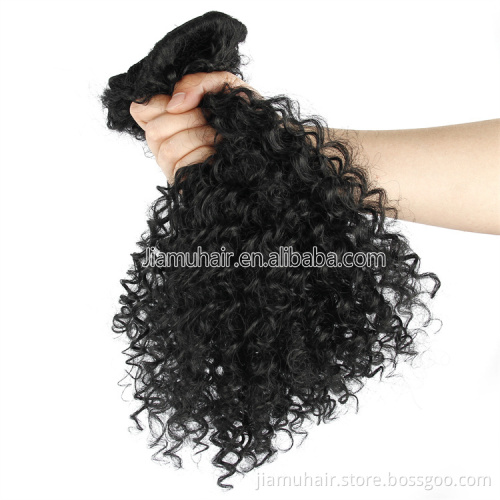 Afro Kinky Curly Puff Drawstring Ponytail Short Hair Bun for Black Women Synthetic Chignon Hair Extensions